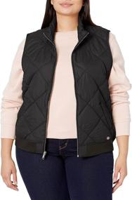 img 2 attached to 🧥 Stylish Quilted Bomber Jacket for Women by Dickies - Black Women's Clothing