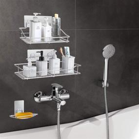 img 3 attached to Bascket Bathroom Organizer Stainless Adhesive