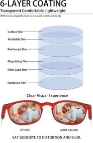 img 2 attached to 👓 MARE AZZURO Round Reading Glasses Women - Stylish Trendy Readers in Various Strengths: 0, 1.0, 1.25, 1.5, 1.75, 2.0, 2.25, 2.5, 2.75, 3.0, 3.5, 4.0, 5.0, 6.0