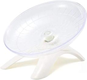 img 2 attached to Silent Running Exercise Wheel for Small Pets: Hamster Flying Saucer Wheel for Hamsters, Gerbils, Mice, Hedgehog & More