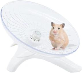 img 4 attached to Silent Running Exercise Wheel for Small Pets: Hamster Flying Saucer Wheel for Hamsters, Gerbils, Mice, Hedgehog & More
