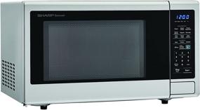 img 1 attached to 🔪 SHARP Stainless Steel Carousel 1.8 Cu. Ft. 1100W Countertop Microwave Oven: Powerful and Sleek with ISTA 6 Packaging