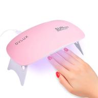 💅 ovlux mini uv led nail lamp: portable gel curing lamp - pocket size nail dryer with usb, nail uv light (pink) logo