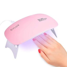 img 4 attached to 💅 OVLUX Mini UV LED Nail Lamp: Portable Gel Curing Lamp - Pocket Size Nail Dryer with USB, Nail UV Light (Pink)