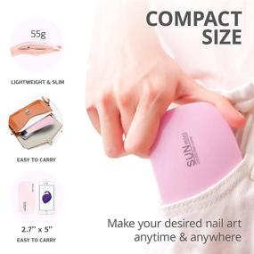 img 2 attached to 💅 OVLUX Mini UV LED Nail Lamp: Portable Gel Curing Lamp - Pocket Size Nail Dryer with USB, Nail UV Light (Pink)