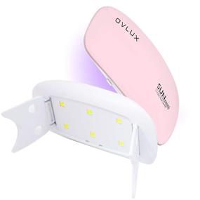 img 1 attached to 💅 OVLUX Mini UV LED Nail Lamp: Portable Gel Curing Lamp - Pocket Size Nail Dryer with USB, Nail UV Light (Pink)