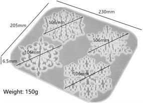 img 3 attached to Силиконовое украшение из бетона снежинка Daimay