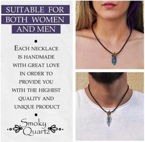 img 1 attached to 💎 Handcrafted Smoky Quartz Chakra Pendant Necklace - Genuine Healing Crystal Jewelry for Men, Women, Girls, and Boys - Spiritual Gift for Positive Energy, Meditation, and Well-being by Smoky Quartz