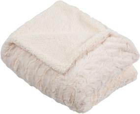 img 4 attached to 🛋️ SLPR Faux Fur Plush Fleece Throw Blanket - White Sherpa (50" x 60", Ivory) - Soft Cream Couch Throw