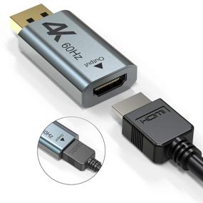 img 2 attached to 🔌 Active Displayport to HDMI Adapter 4K@60Hz, WAVLINK DP 1.2 to HDMI 2.0 Active Converter - High Definition UHD 4K@60Hz, 3D Resolutions up to 1920x1080@120Hz - Ideal for HDTV, Monitor, Projector