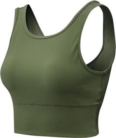 img 4 attached to 🏋️ Padded Sports Bra Tank Top for Women: Ultimate Comfort for Workout, Running, Yoga & Gym"