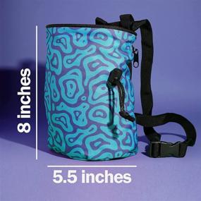 img 3 attached to 🧗 Hueco Chalk Bag with Belt, Zipper Smartphone Pocket - Ideal for Rock Climbing, Bouldering, Gymnastics, Fitness, Cross Fit & Weightlifting