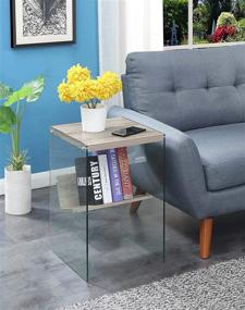 img 4 attached to 🏢 Convenience Concepts Soho Sandstone/Glass End Table: Stylish and Practical Design