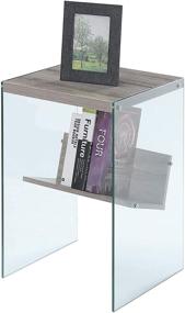 img 3 attached to 🏢 Convenience Concepts Soho Sandstone/Glass End Table: Stylish and Practical Design