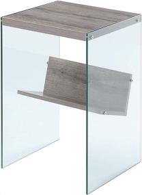 img 2 attached to 🏢 Convenience Concepts Soho Sandstone/Glass End Table: Stylish and Practical Design