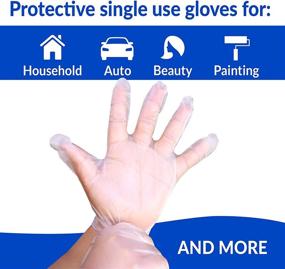 img 1 attached to 🧤 Reli. XL Disposable Gloves - 1000 Pack Bulk, Hybrid Plastic Gloves Disposable - Latex Free / Powder Free, Clear Gloves for Hand Protection / Food Handling, Sizes S/M/L/XL Available