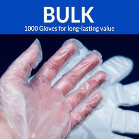 img 3 attached to 🧤 Reli. XL Disposable Gloves - 1000 Pack Bulk, Hybrid Plastic Gloves Disposable - Latex Free / Powder Free, Clear Gloves for Hand Protection / Food Handling, Sizes S/M/L/XL Available