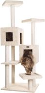 🐱 armarkat a6702 pet cat tree: two houses, 67", beige - ultimate feline playground! logo