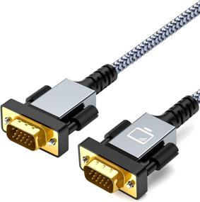 img 4 attached to 🔌 10ft VGA Cable - Capshi VGA to VGA Cable Nylon Braided with Reinforced Aluminum Shell, 24k Gold-Plated Connector | Support 1080P Full HD | Compatible with Projector, Monitor, or Any VGA Devices