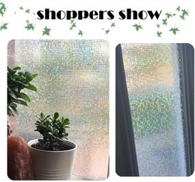 img 3 attached to 🪟 Bloss 3D Privacy Mosaic Glass Film – Decorative Window Film for Home and Office – 17.7 by 78.7 Inches
