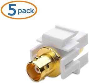 img 3 attached to 🔌 Cable Matters 5-Pack of White BNC Keystone Jack Inserts with Gold-Plated Connectors