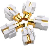 🔌 cable matters 5-pack of white bnc keystone jack inserts with gold-plated connectors logo