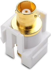 img 1 attached to 🔌 Cable Matters 5-Pack of White BNC Keystone Jack Inserts with Gold-Plated Connectors