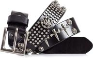 punk leather cross skulls black men's accessories logo