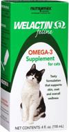 welactin omega-3 fish oil: enhancing cat's skin and coat health with liquid supplement logo