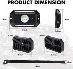 img 3 attached to Universal UTV Dome Light W/Switch LED Interior Light Reading Light Utility Roll Bar Cage Light Interior LED Map Light Door Light For UTV ATV RZR Polaris 4X4 Off-Road Truck - White