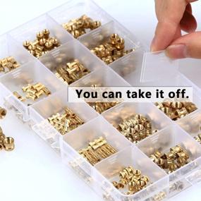 img 1 attached to QLOUNI 330Pcs Knurled Brass Threaded Insert Nut Assortment Kit for 3D Prints & Projects