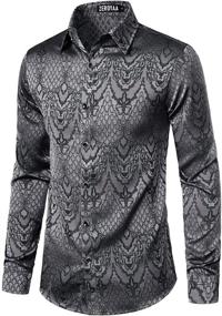 img 3 attached to 👔 ZEROYAA Men's Clothing, Black Hipster Sleeve Jacquard ZLCL32