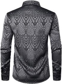 img 2 attached to 👔 ZEROYAA Men's Clothing, Black Hipster Sleeve Jacquard ZLCL32