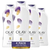 💧 olay age defying body wash - revitalize with vitamin e & b3 complex (22 fl oz, pack of 4) logo