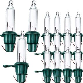 img 4 attached to 🎄 Clear Christmas Lights with Multiple Replacement Bulbs - Wire Christmas Light Set for Xmas Decorations, 2.5 Volt (RBG-25M)