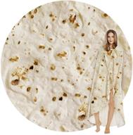 🌯 giant tortilla wrap blanket: soft and novelty burritos tortilla throw blanket for adults and kids logo