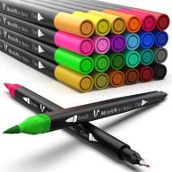 🖌️ vibrant dual brush pens set for adult coloring books - 24 fine tip colored markers for art, writing, and sketching logo