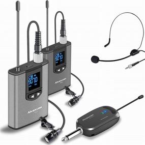 img 4 attached to 🎙️ Alvoxcon Dual Wireless Lavalier Microphone System: Premium Wireless Headset for iPhone, DSLR Camera, YouTube, Podcasts, and More!