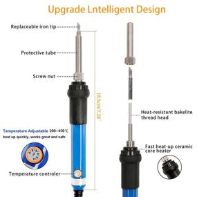 img 3 attached to 80Pcs Wood Burning Kit with Soldering Iron Tips - Adjustable Temperature Wood Burner Tool with On-Off Switch - Pyrography Pen and Stencils for Carving and Embossing