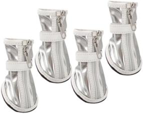 img 1 attached to Jardin Leather Nonslip Boots Silver