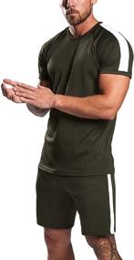 img 4 attached to COOFANDY Спортивные костюмы Контрастный спортивный костюм Бодибилдинг