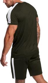 img 3 attached to COOFANDY Спортивные костюмы Контрастный спортивный костюм Бодибилдинг