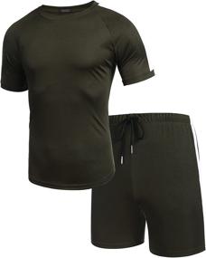 img 2 attached to COOFANDY Спортивные костюмы Контрастный спортивный костюм Бодибилдинг
