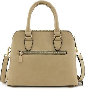 img 1 attached to 👜 Timeless Double Zip Dome Satchel Bag with Top Handle