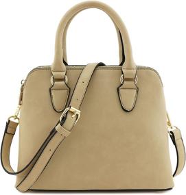 img 4 attached to 👜 Timeless Double Zip Dome Satchel Bag with Top Handle