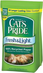 img 2 attached to Cat's Pride Fresh and Light 100% Recycled Paper Clumping Litter - 10-Pound Resealable Pouch, Scented