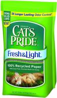 cat's pride fresh and light 100% recycled paper clumping litter - 10-pound resealable pouch, scented logo