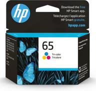 🖨️ hp 65 tri-color ink cartridge for instant ink eligible printers: hp amp 100, deskjet 2600 & 3700, envy 5000 series - n9k01an, 1-pack logo