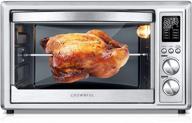 🍗 crownful air fryer toaster oven: 32 quart convection roaster with rotisserie, dehydrator, accessories, and recipe included - stainless steel логотип