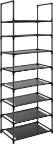 img 4 attached to 👠 Space-Saving Easyhouse 8-Tier Metal Shoe Rack: Sturdy Entryway/Closet Organizer, Stores 16-20 Pairs of Shoes, Multi-Use Shelf for Efficient Storage